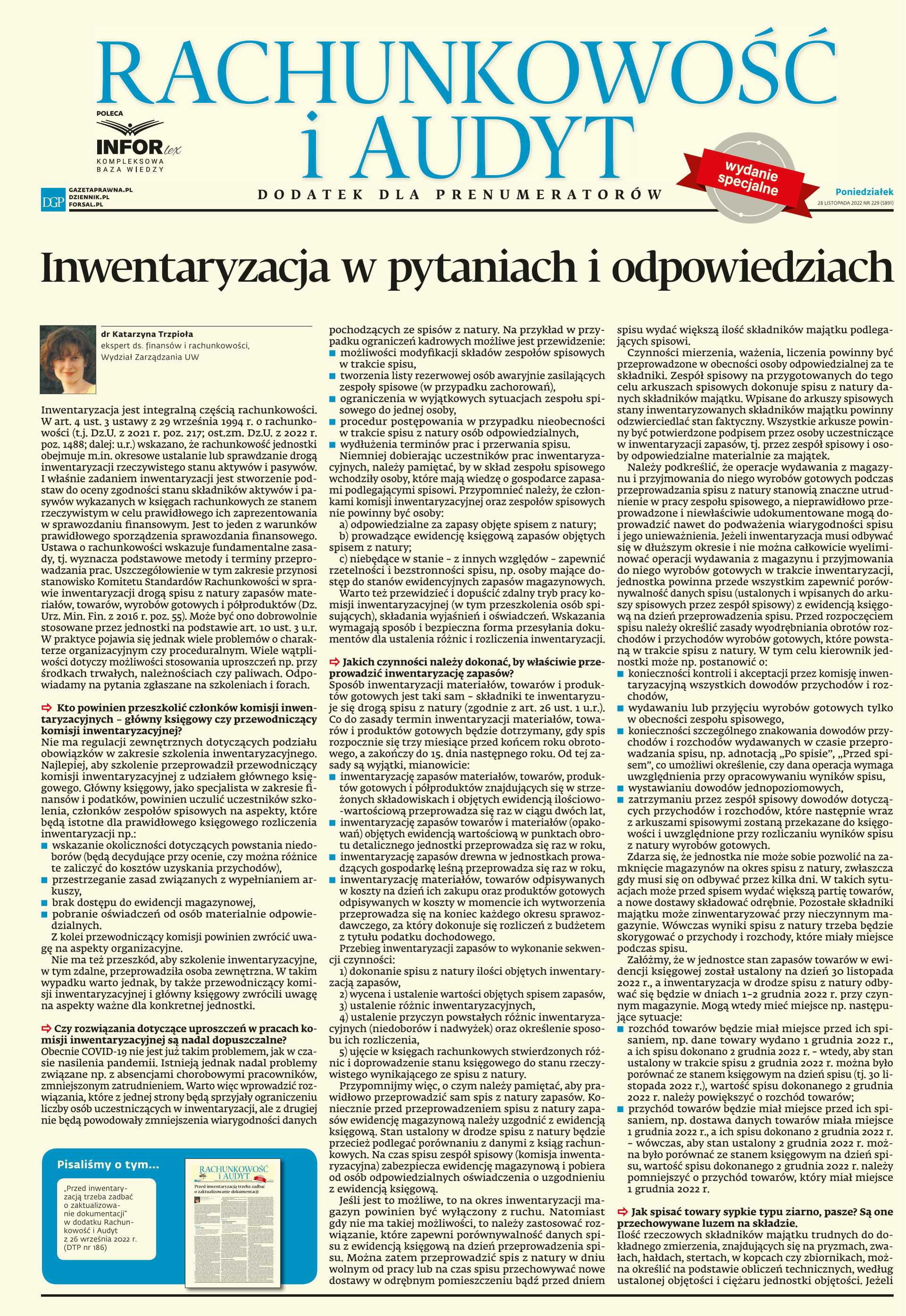 Rachunkowość i audyt - wydanie specjalne_cover