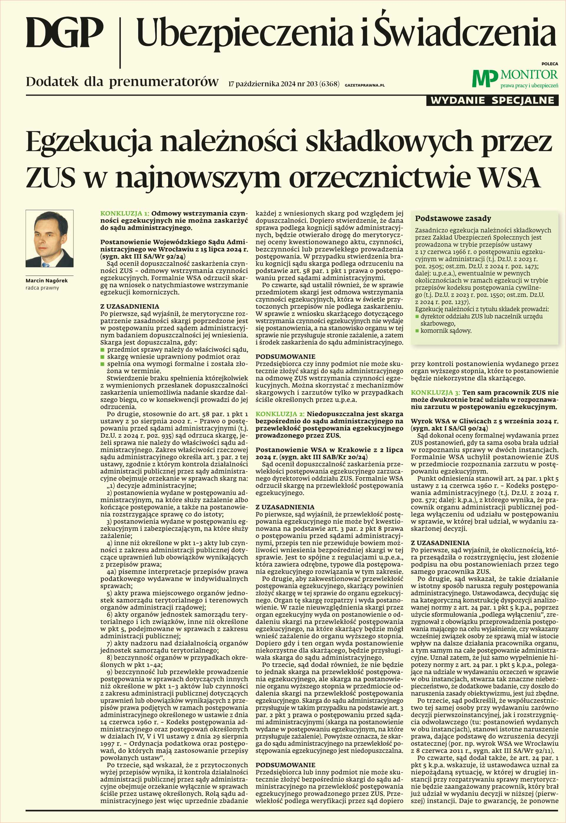 Ubezpieczenia i Świadczenia - wydanie specjalne_cover