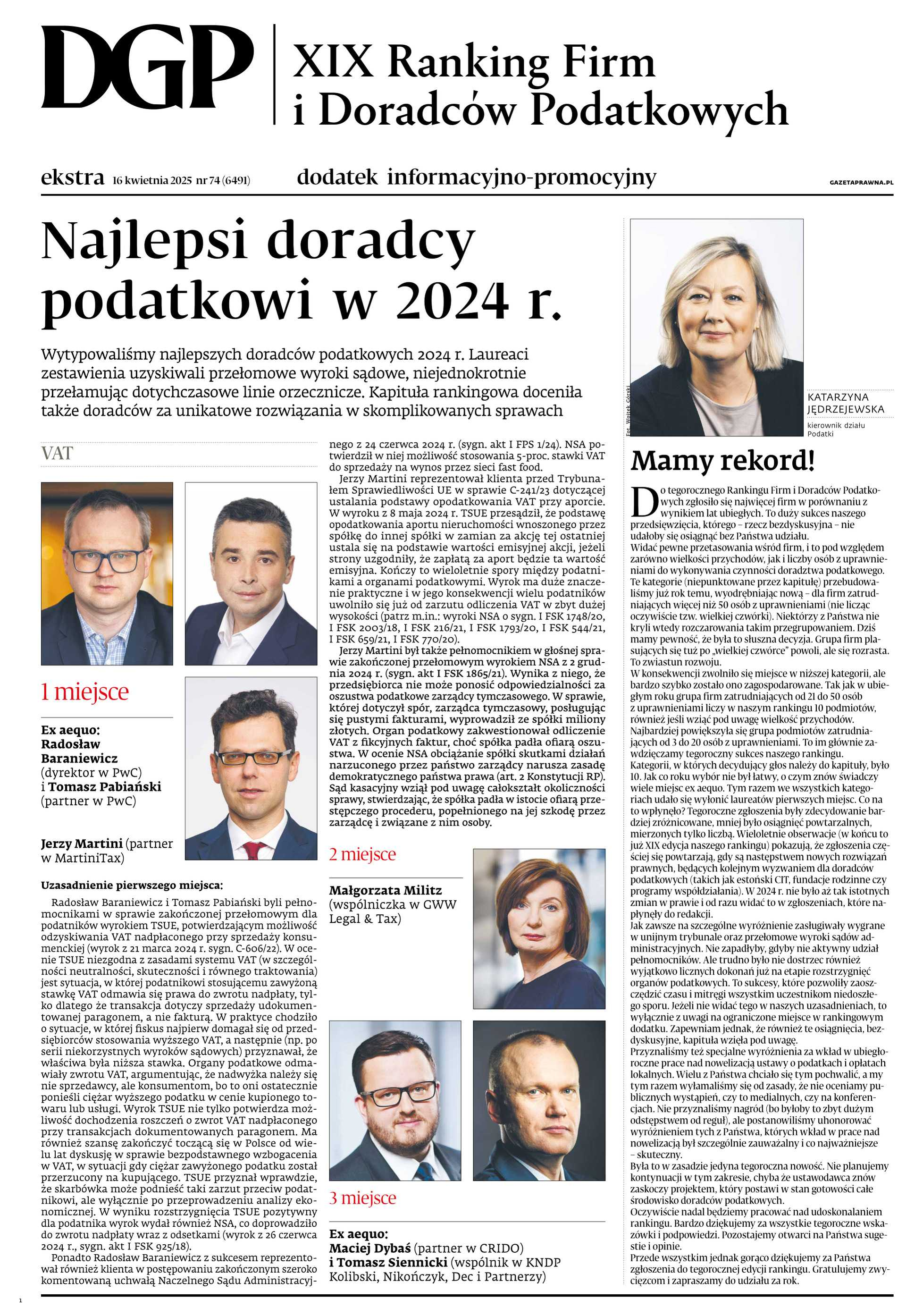 XIX Ranking Firm i Doradców Podatkowych_cover