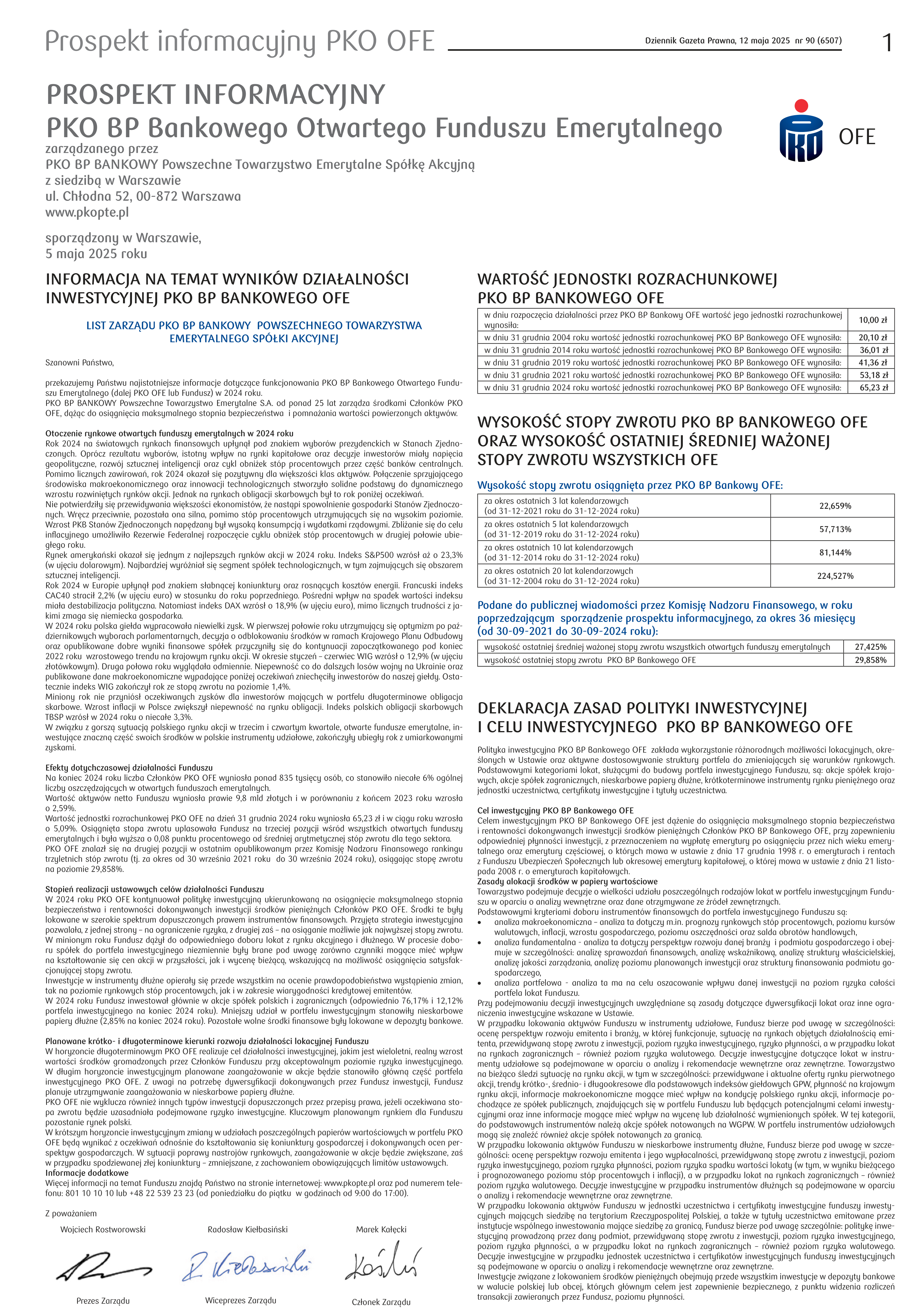 Prospekt informacyjny PKO OFE_cover