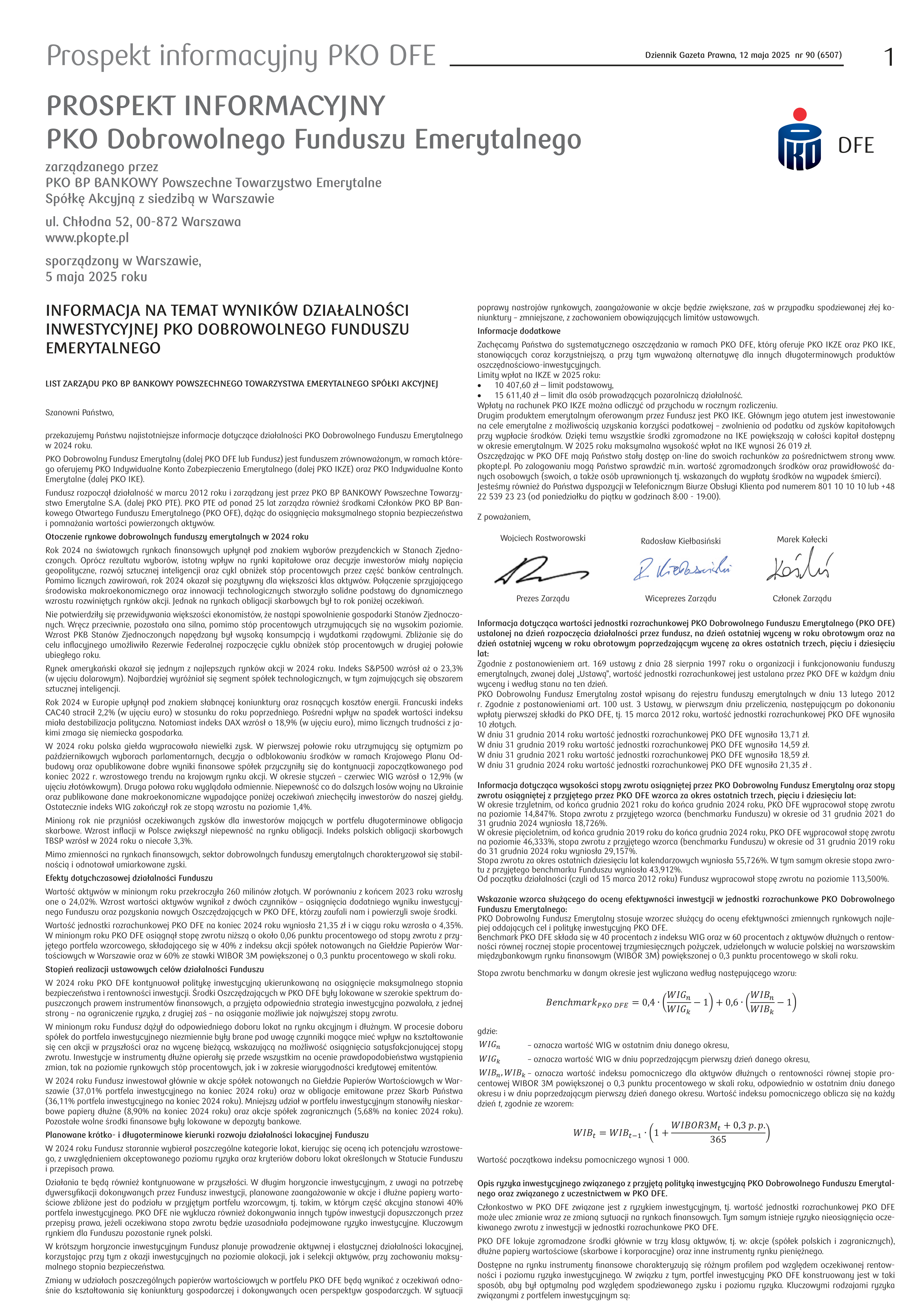 Prospekt informacyjny PKO DFE_cover