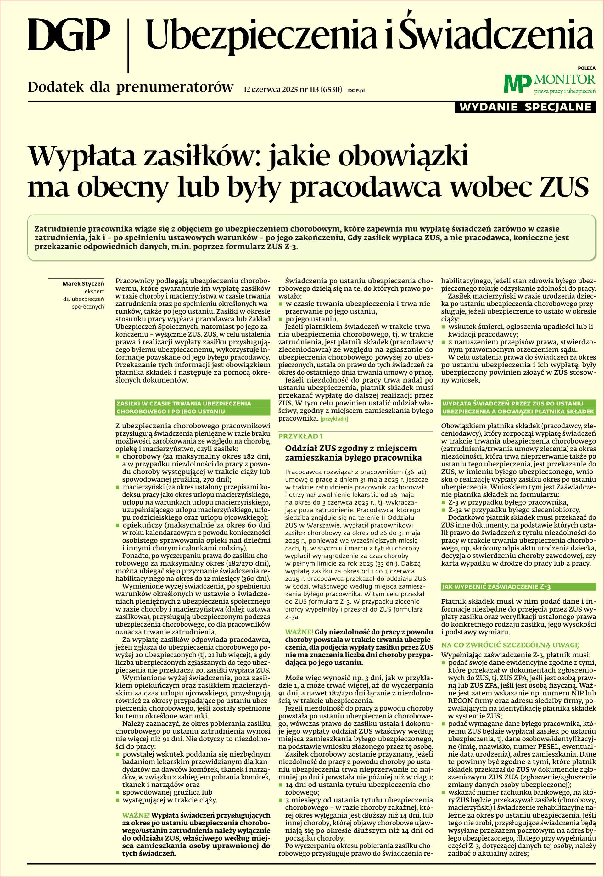 Ubezpieczenia i Świadczenia - wydanie specjalne_cover