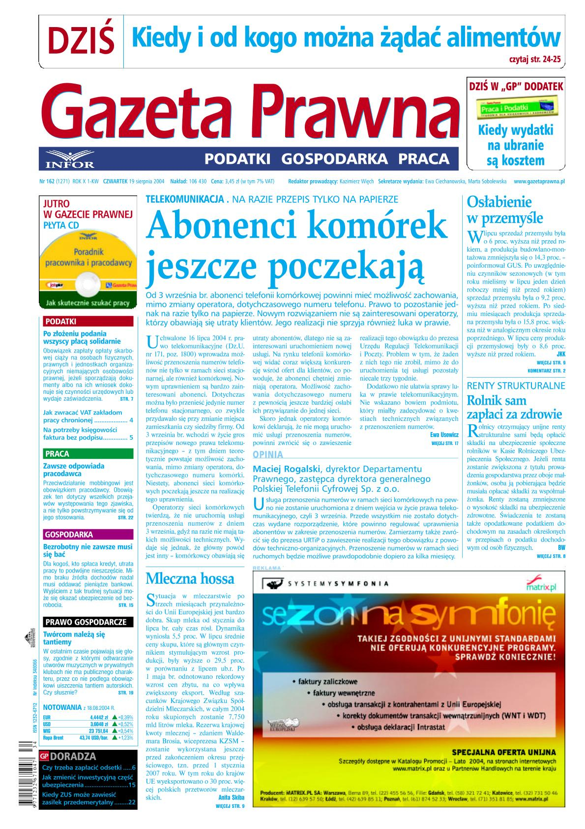 19 sierpnia 2004 (nr 162)_cover
