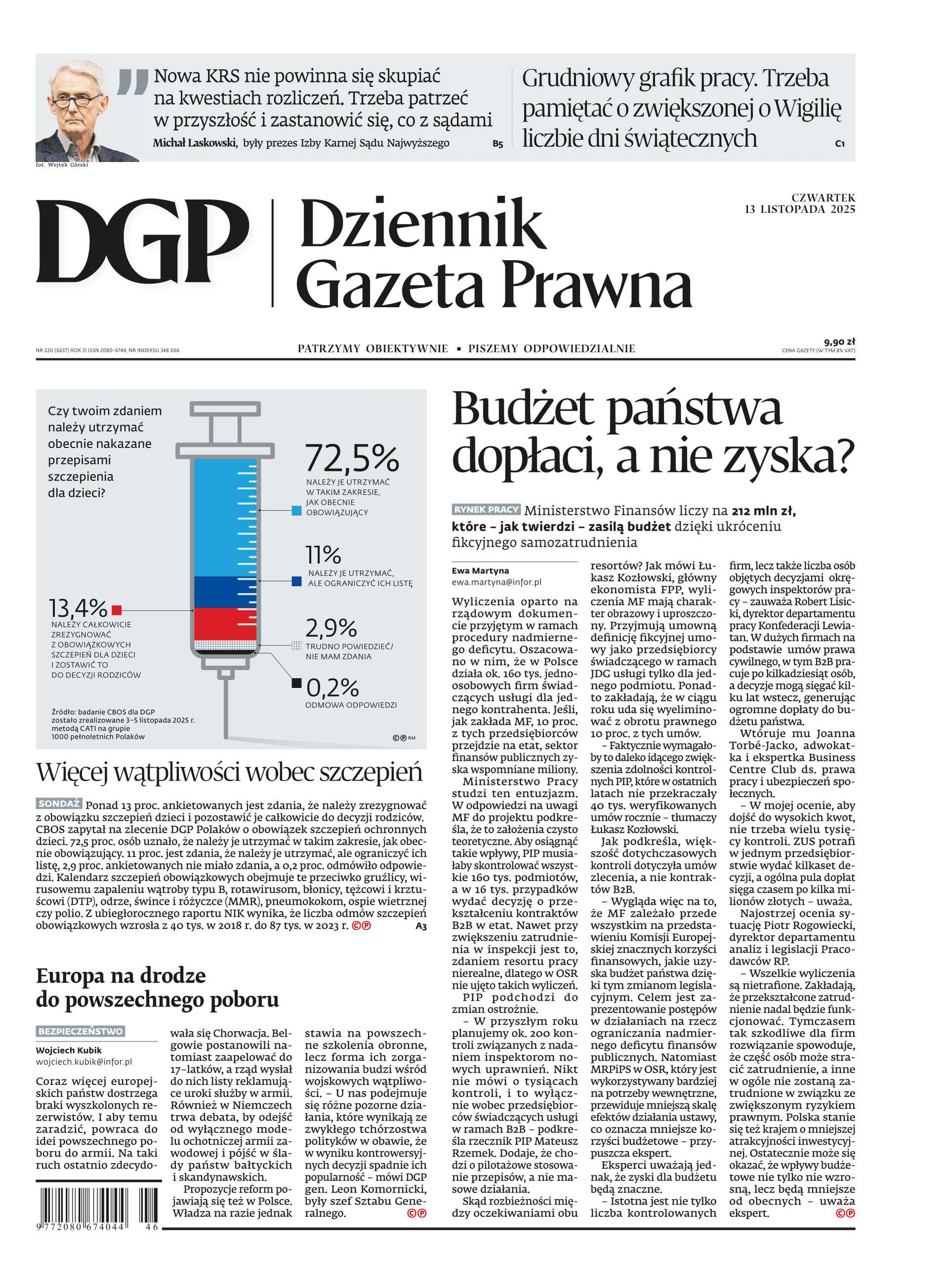 13 listopada 25 (nr 220)_cover